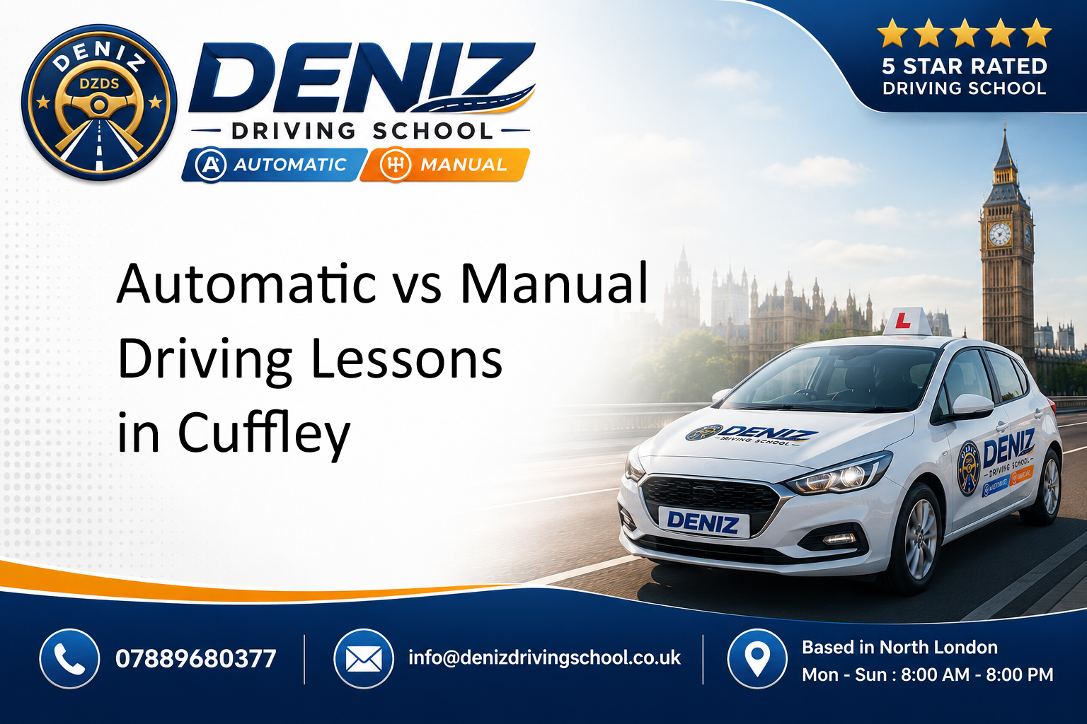 Automatic vs Manual Driving Lessons in Cuffley