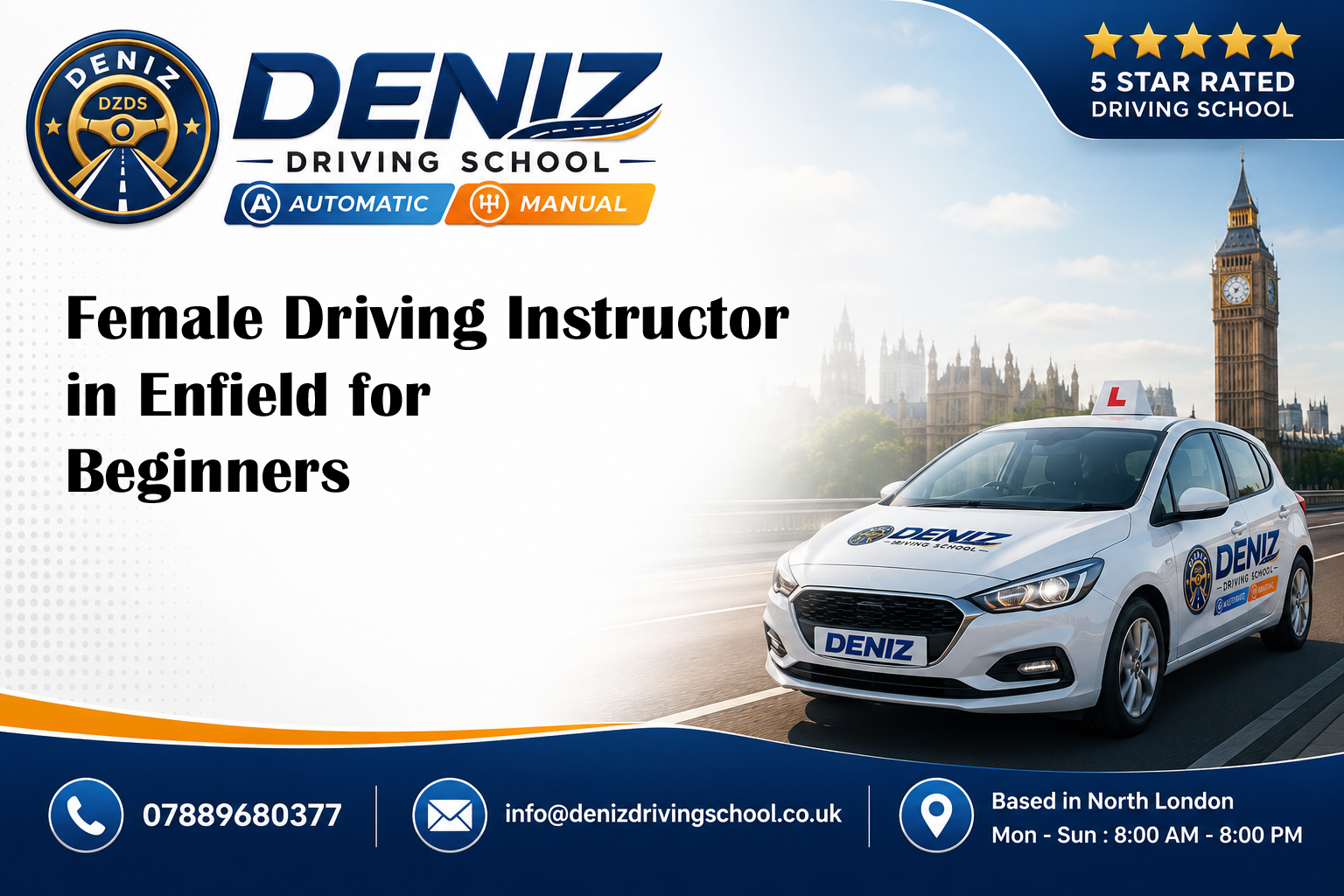 Female Driving Instructor in Enfield for Beginners