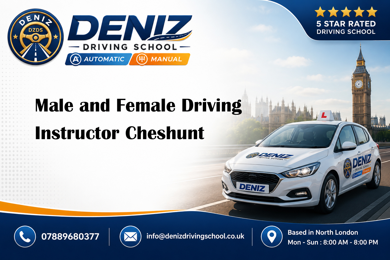 Male and Female Driving Instructor Cheshunt